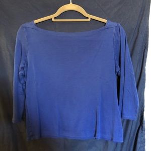 Talbots Bright Blue Boatneck Top